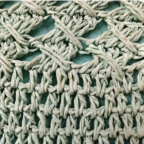 Altamar By Monica Q Raffi Resort Cruise Beach Bucket Bag Tote Beaded Drawstring - Picture 11 of 13